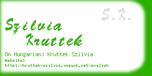 szilvia kruttek business card